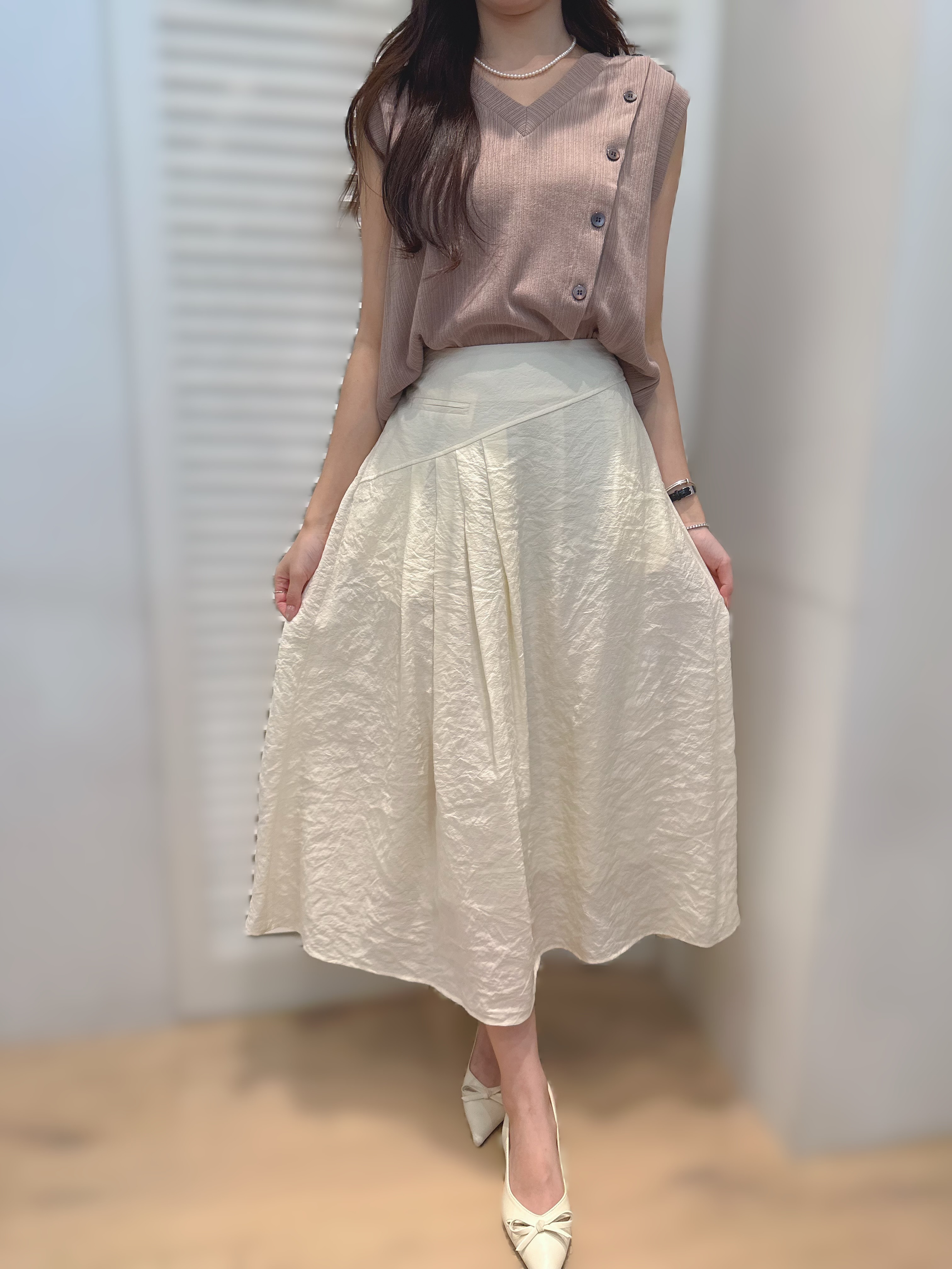 【限量 米 】FS181 下身 長裙 腰26-36 HIP50 長32 $419