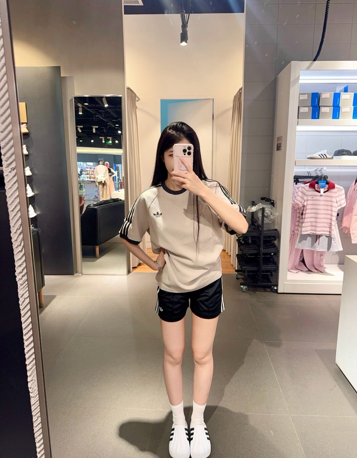 【Luxury】 ADIDAS ORIGINALS 愛迪達三葉草復古撞色華夫格寬松短袖T恤 KT7788 KT7787 KT7786 KT7785 愛迪達華夫格親夫短袖