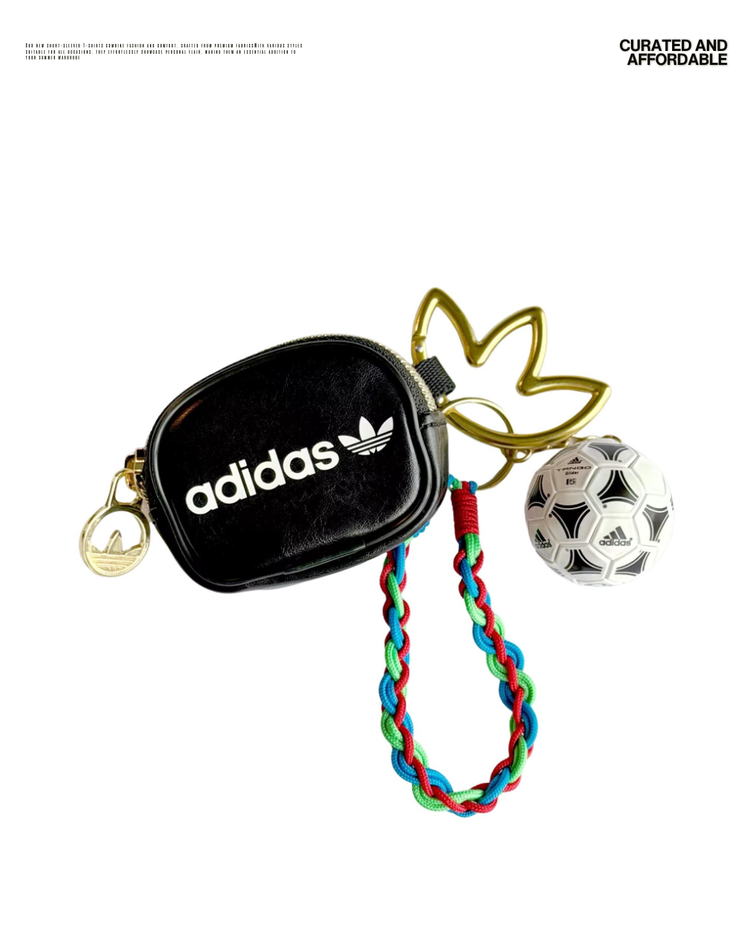adidas originals FTBL 足球吊飾 拉鍊零錢包 耳機包
