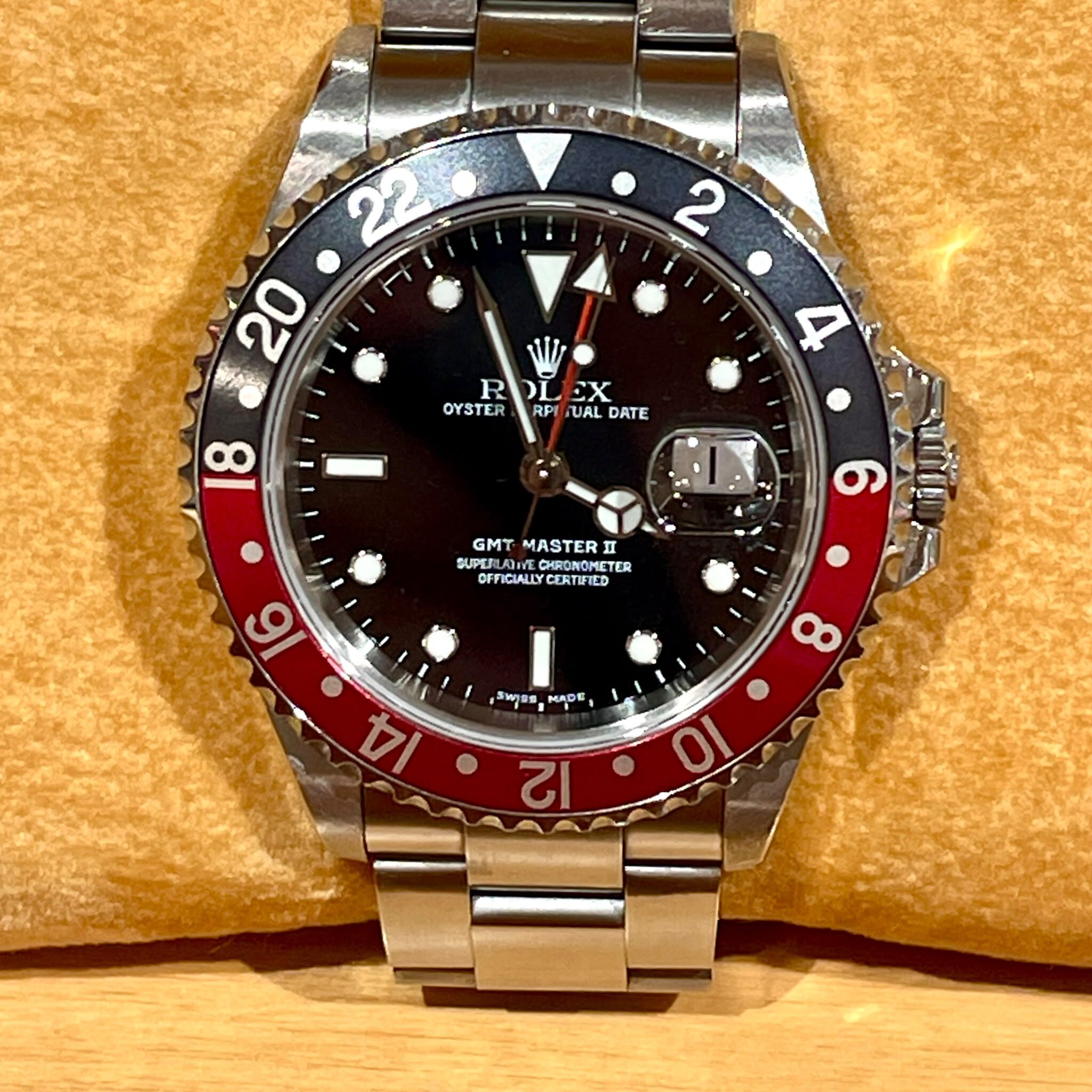 VINTAGE!!! ROLEX 中古錶 ,16710, 40MM #P937627, GMT MASTER, 黑紅可樂圈, #勞力士手錶 #香榭站正品