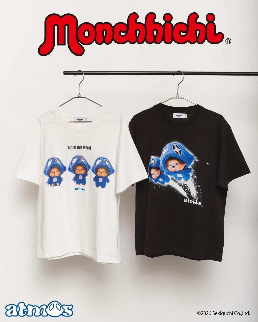 【Luxury】 聯名Atmos X Monchhichi短袖吊飾鑰匙圈 預購 TENKYU短袖 Monchhichi吊飾短袖鑰匙圈