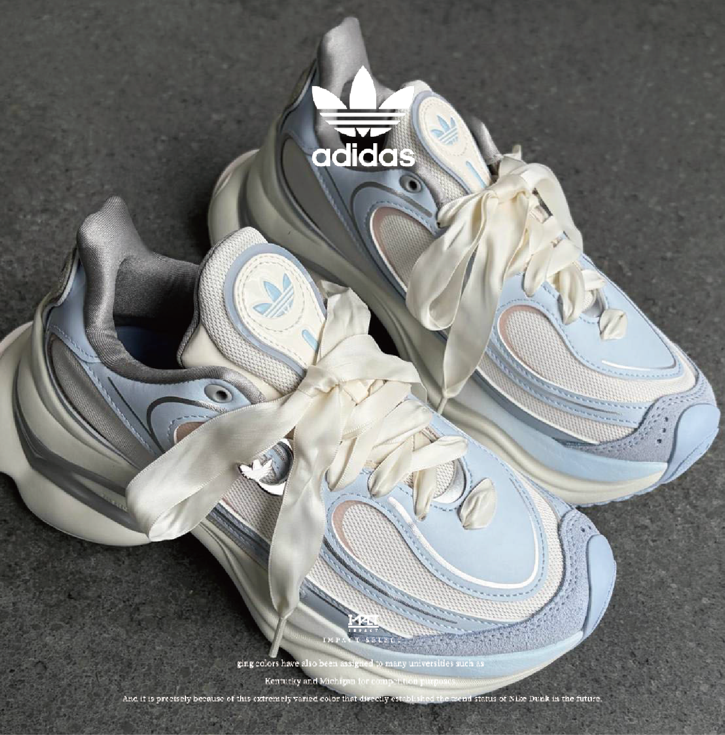 ADIDAS ORIGINALS OZVENUZ 老爹鞋 浮蝶鞋 增高 寶寶藍  LA3789