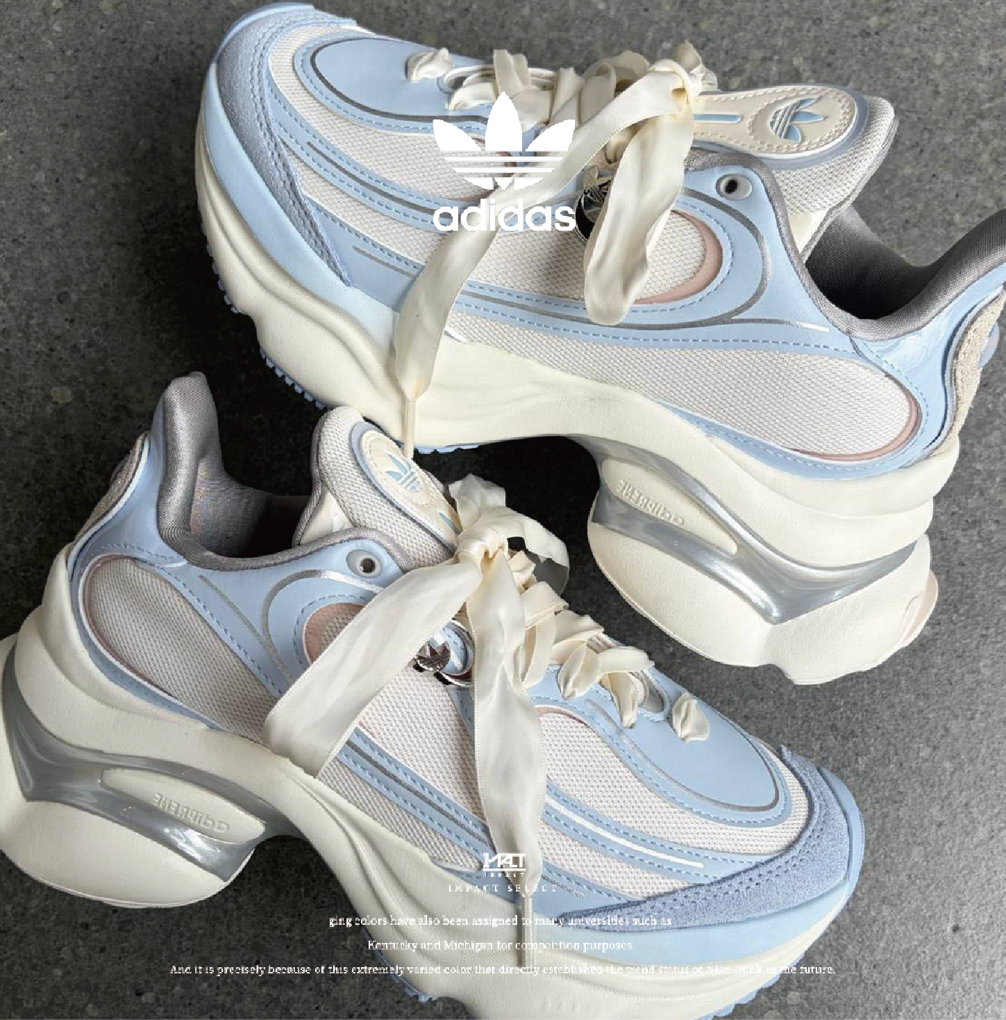 ADIDAS ORIGINALS OZVENUZ 老爹鞋 浮蝶鞋 增高 寶寶藍  LA3789