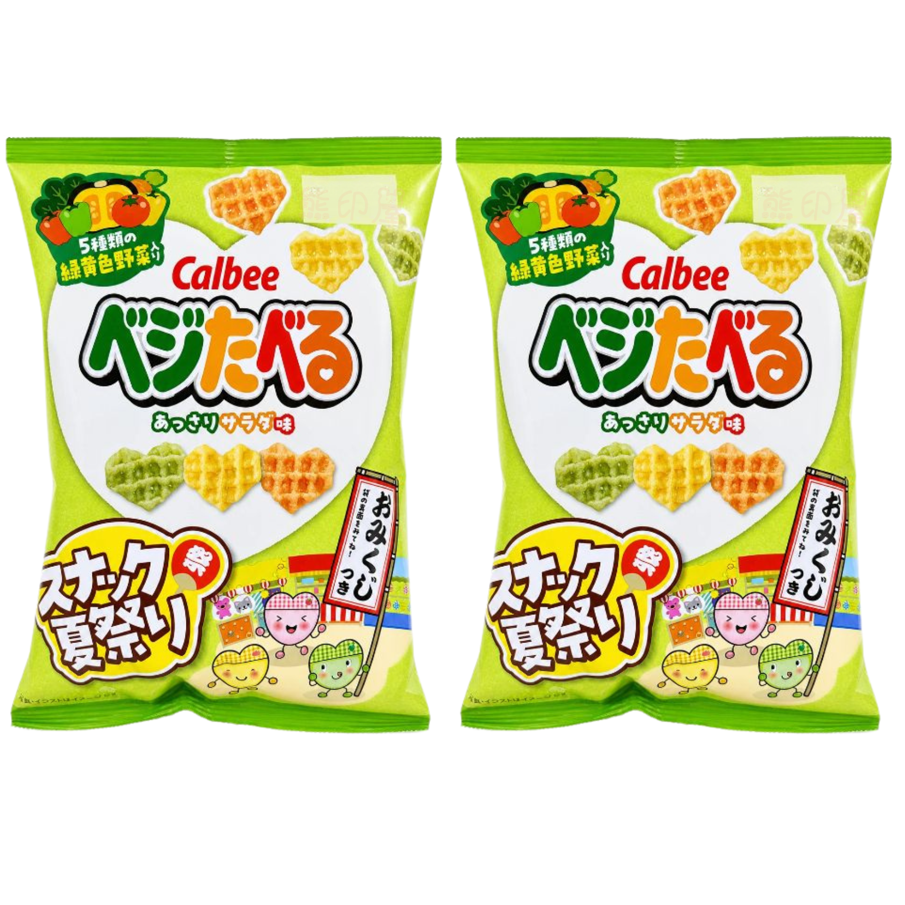 日本 卡樂B 蔬菜心型格格脆 50G X2