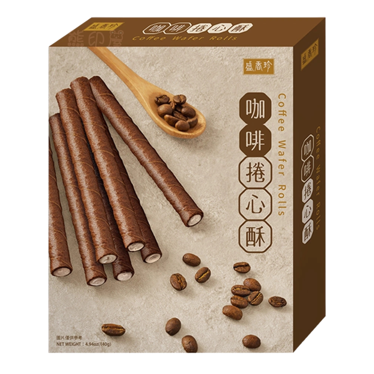 盛香珍 咖啡捲心酥盒裝 140G