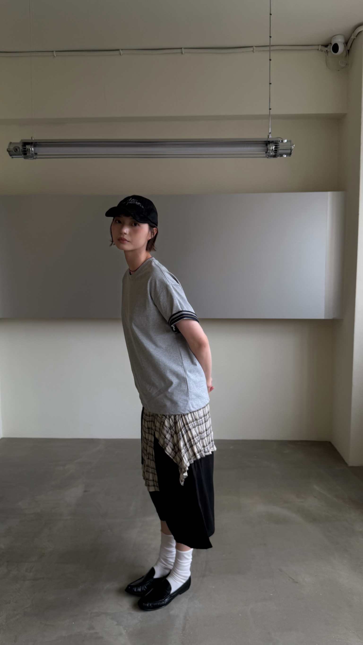 拼裙造型褲