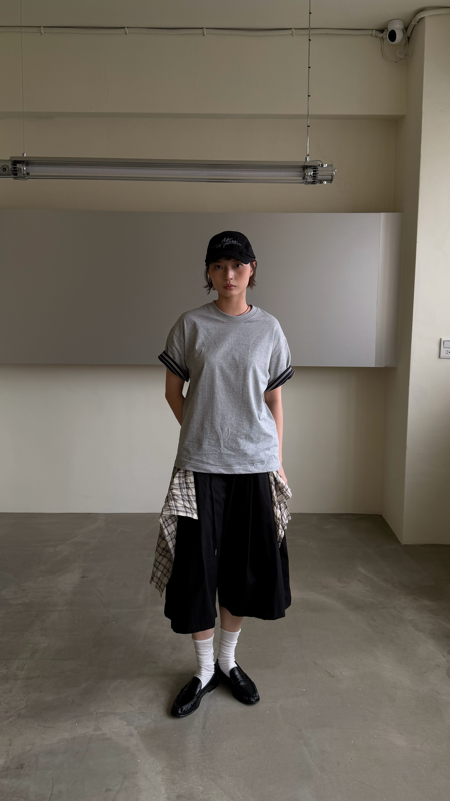 拼裙造型褲