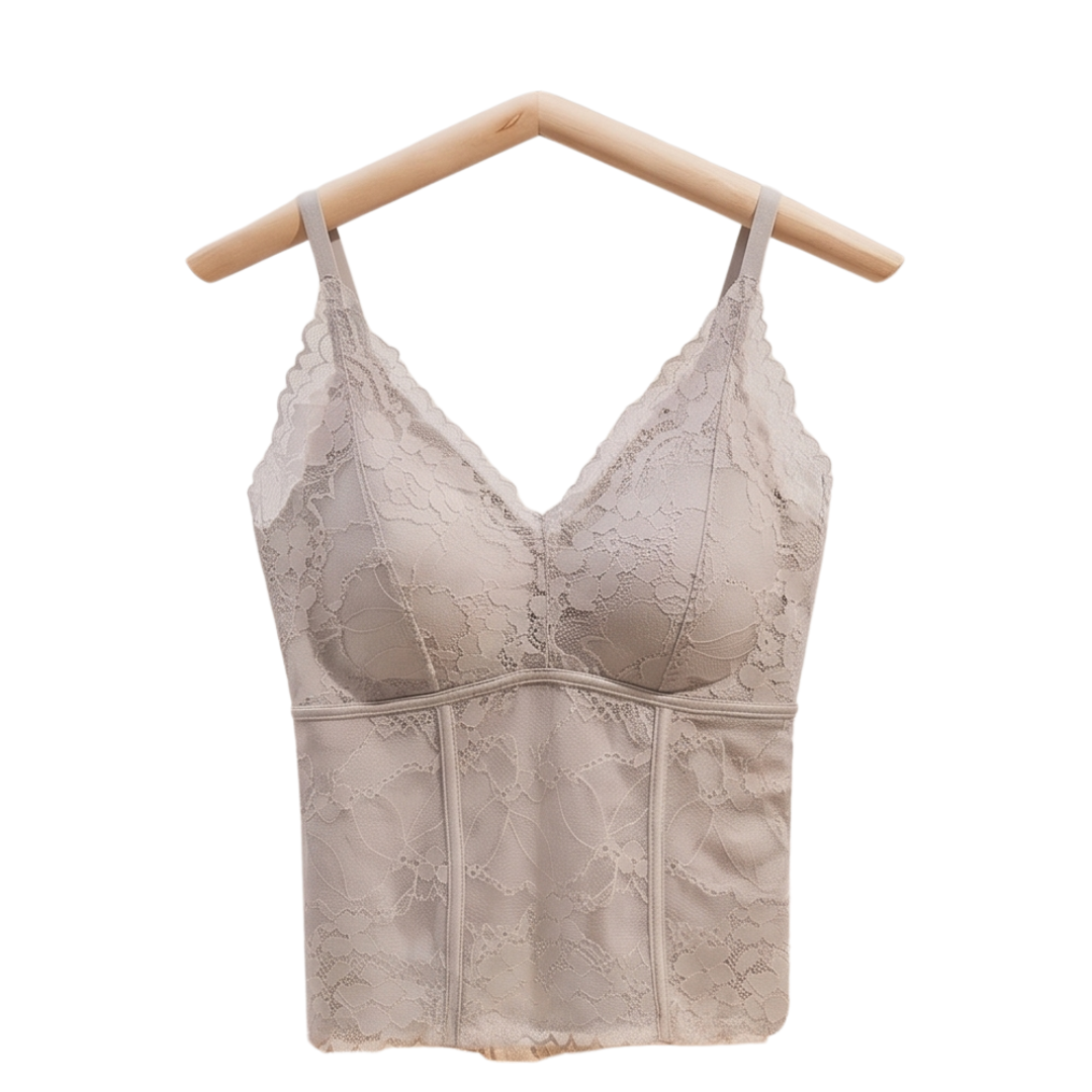 CHN-CCG0807-151 [1911]蕾絲吊帶背心 淺灰色 (A2M-XL)