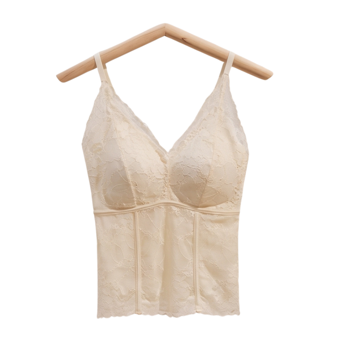 CHN-CCG0807-152 [1911]蕾絲吊帶背心 米白色 (A3M-XL)