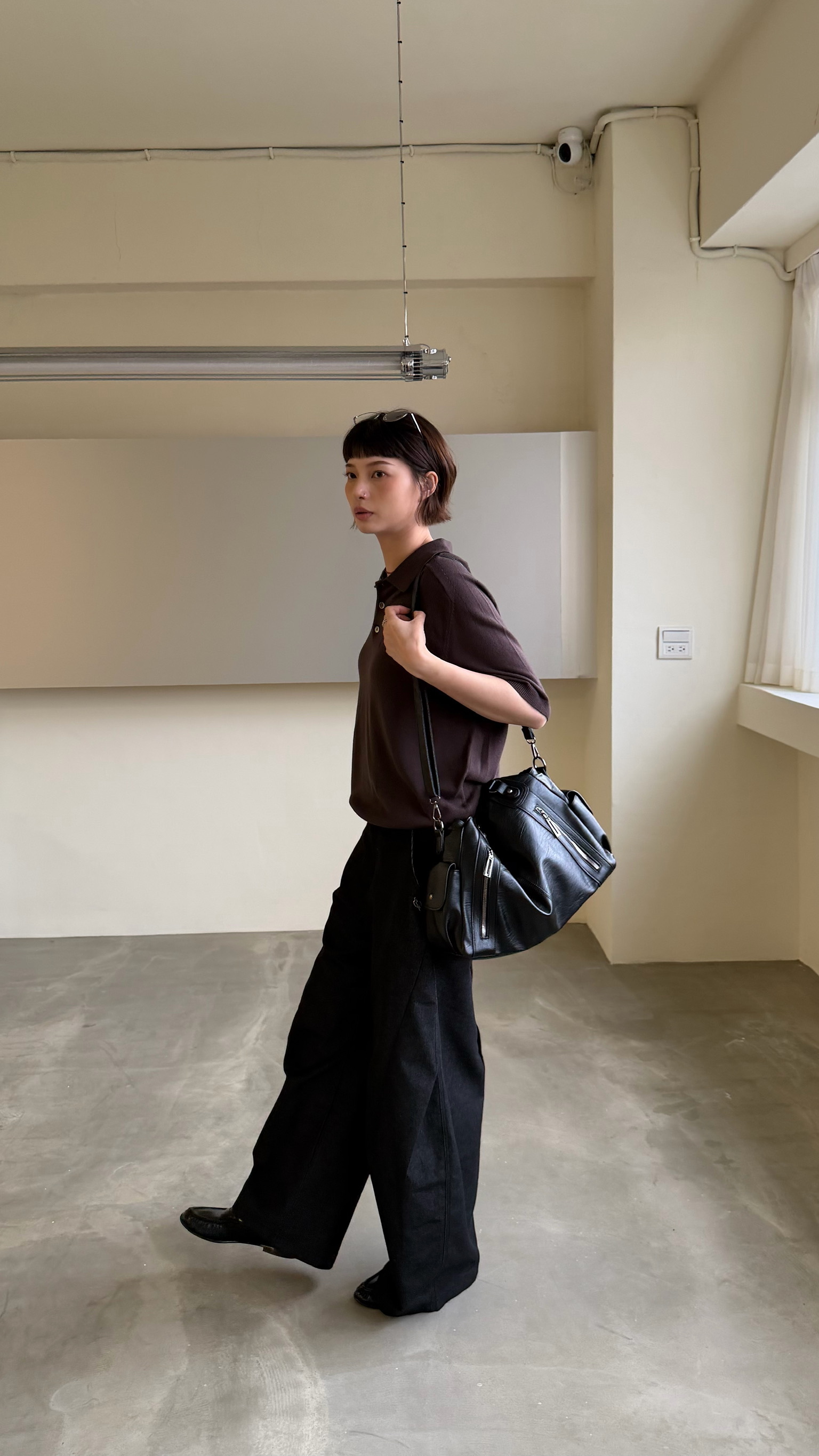 細緻口袋針織polo