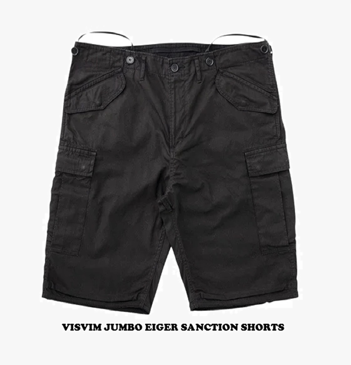 VISVIM JUMBO EIGER SANCTION SHORTS - BLACK IN STOCK NOW (現貨發售中)