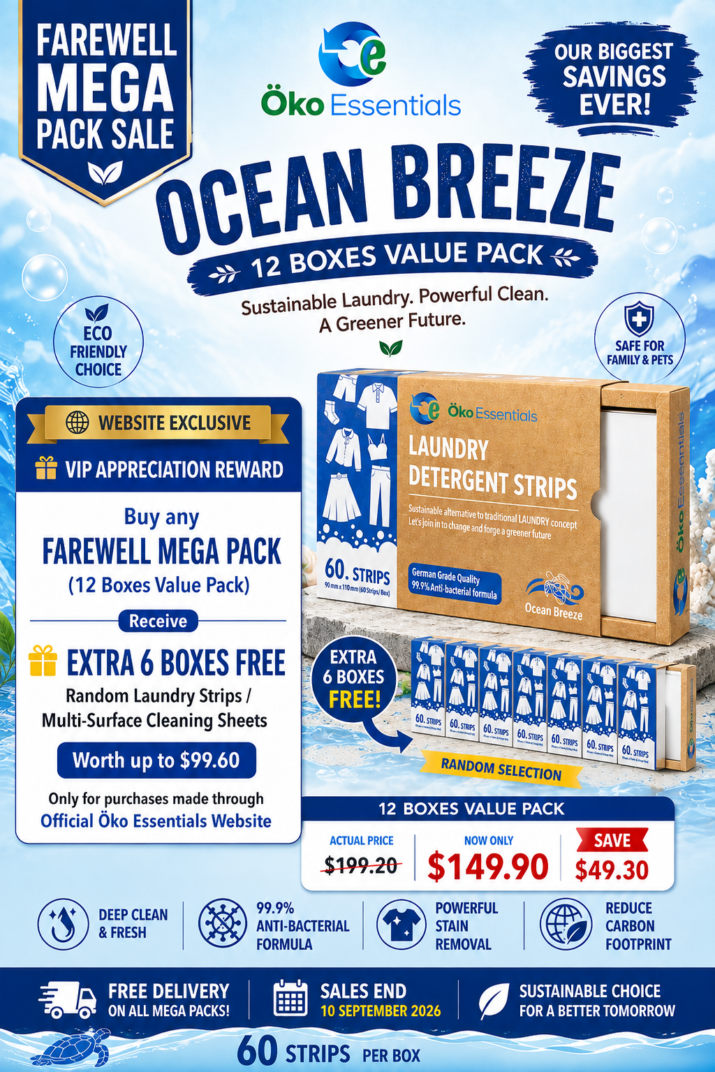 Öko Essentials Ocean Breeze Farewell Mega Pack (12 Boxes Value Pack) + FREE 6 Boxes Website Exclusive