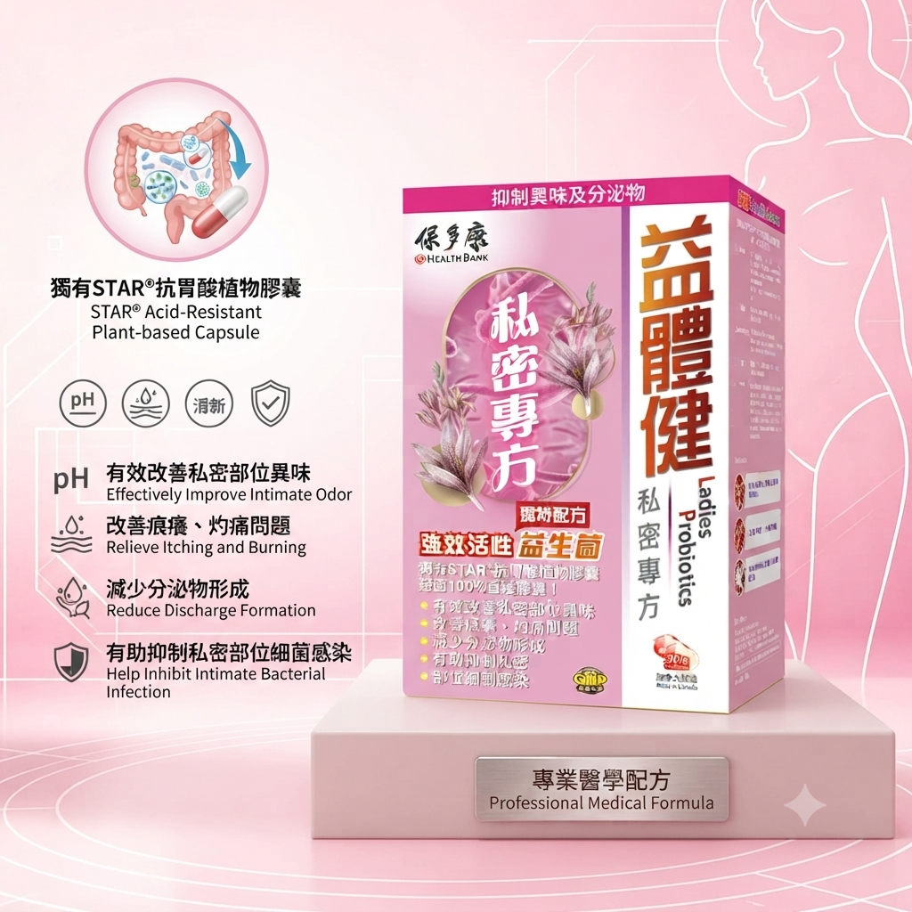益體健女士私密專方 - 改善私密異味、痕癢、灼痛與反覆感染