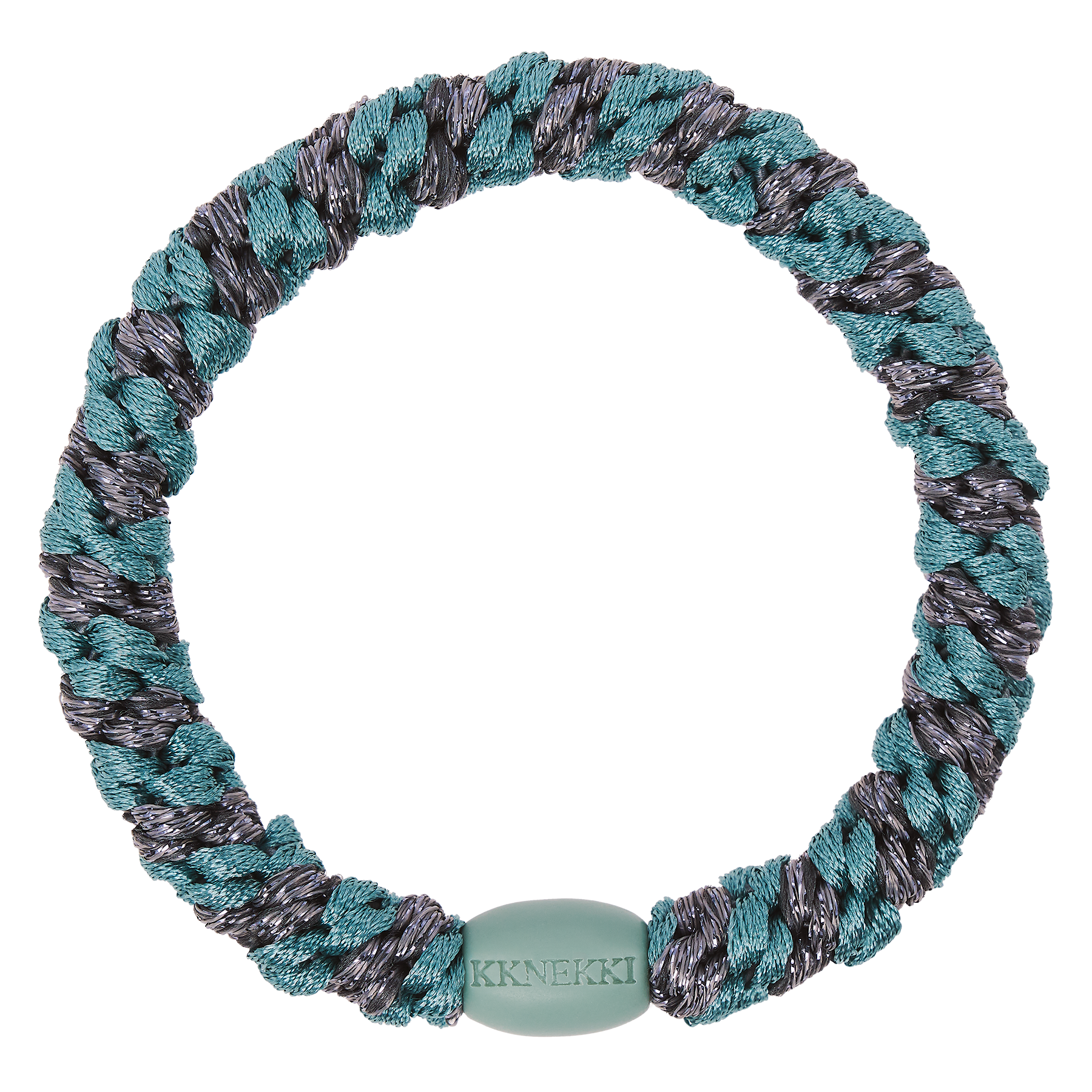 TEAL STEEL GREY GLITTER STRIPE| KKNEKKI