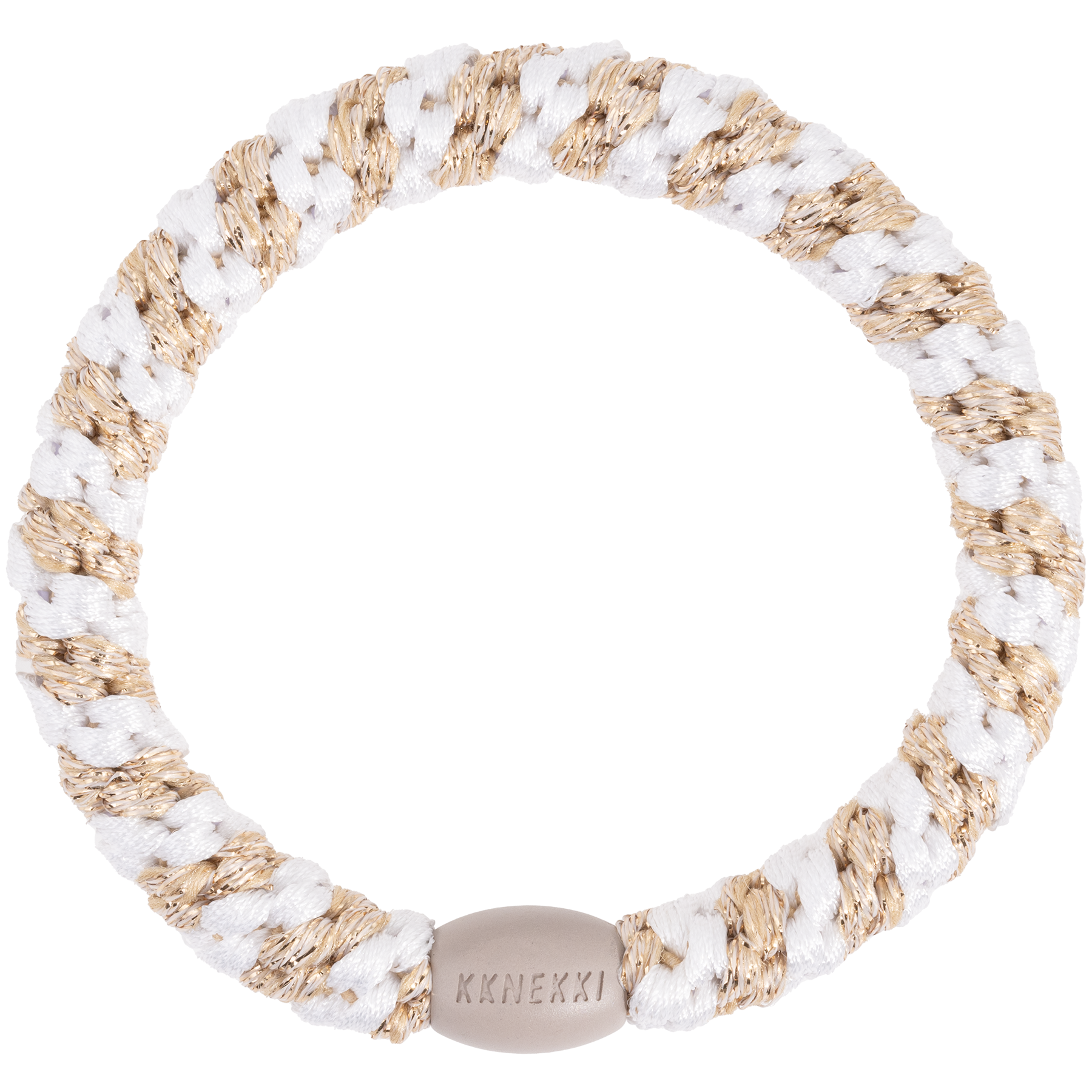 WHITE-BEIGE GLITTER STRIPE | KKNEKKI