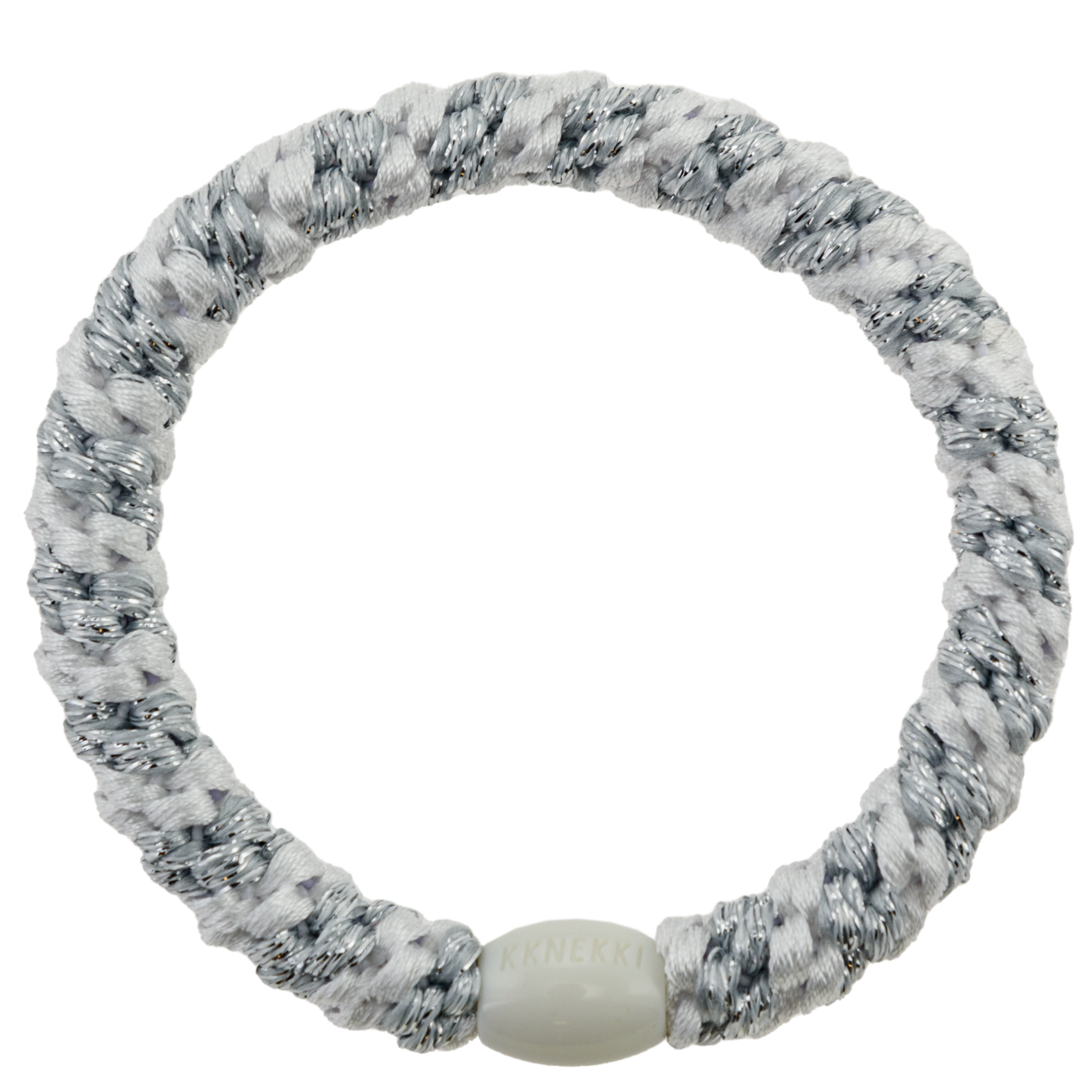 WHITE SILVER GLITTER STRIPE| KKNEKKI