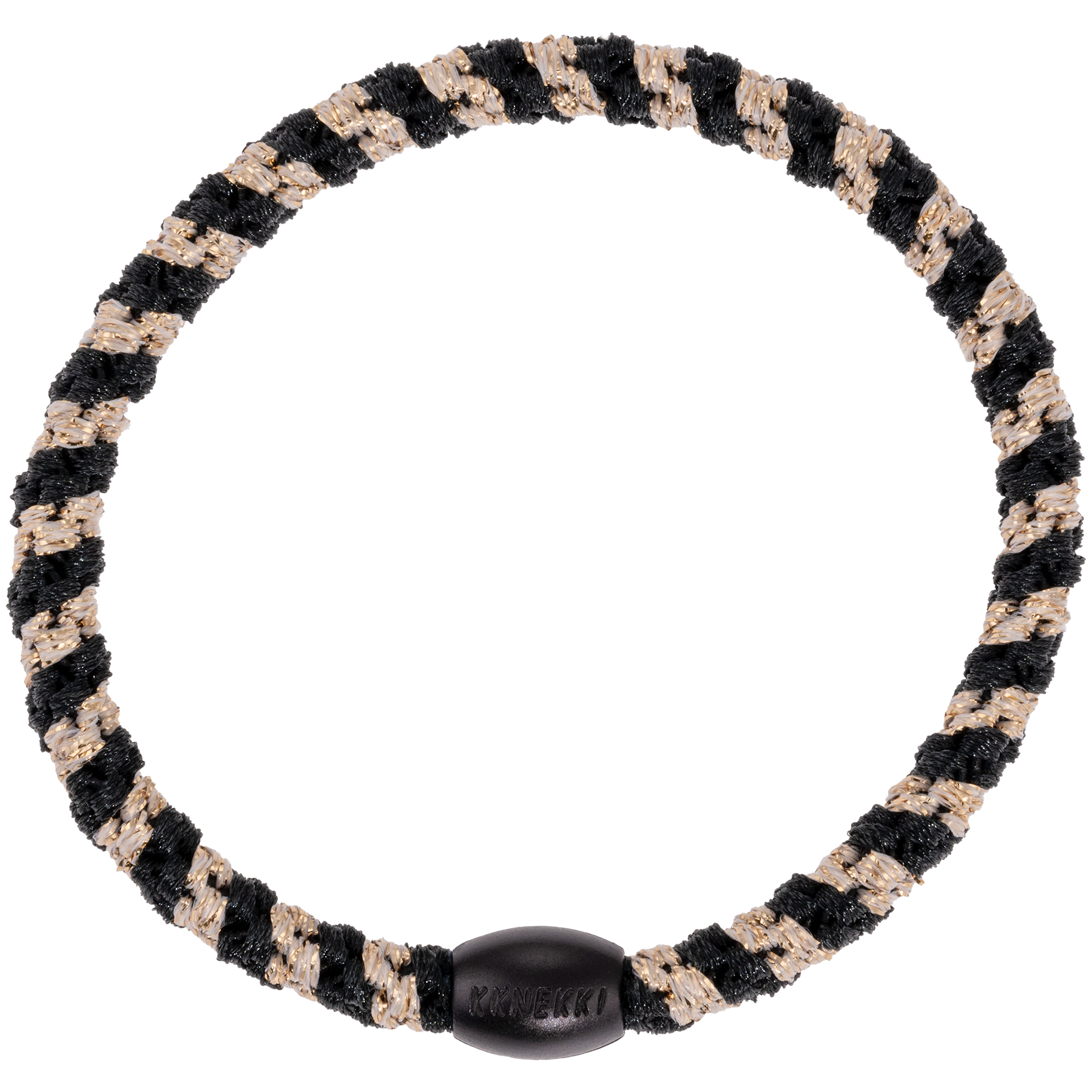 SLIM BLACK-BEIGE GLITTER STRIPE| KKNEKKI