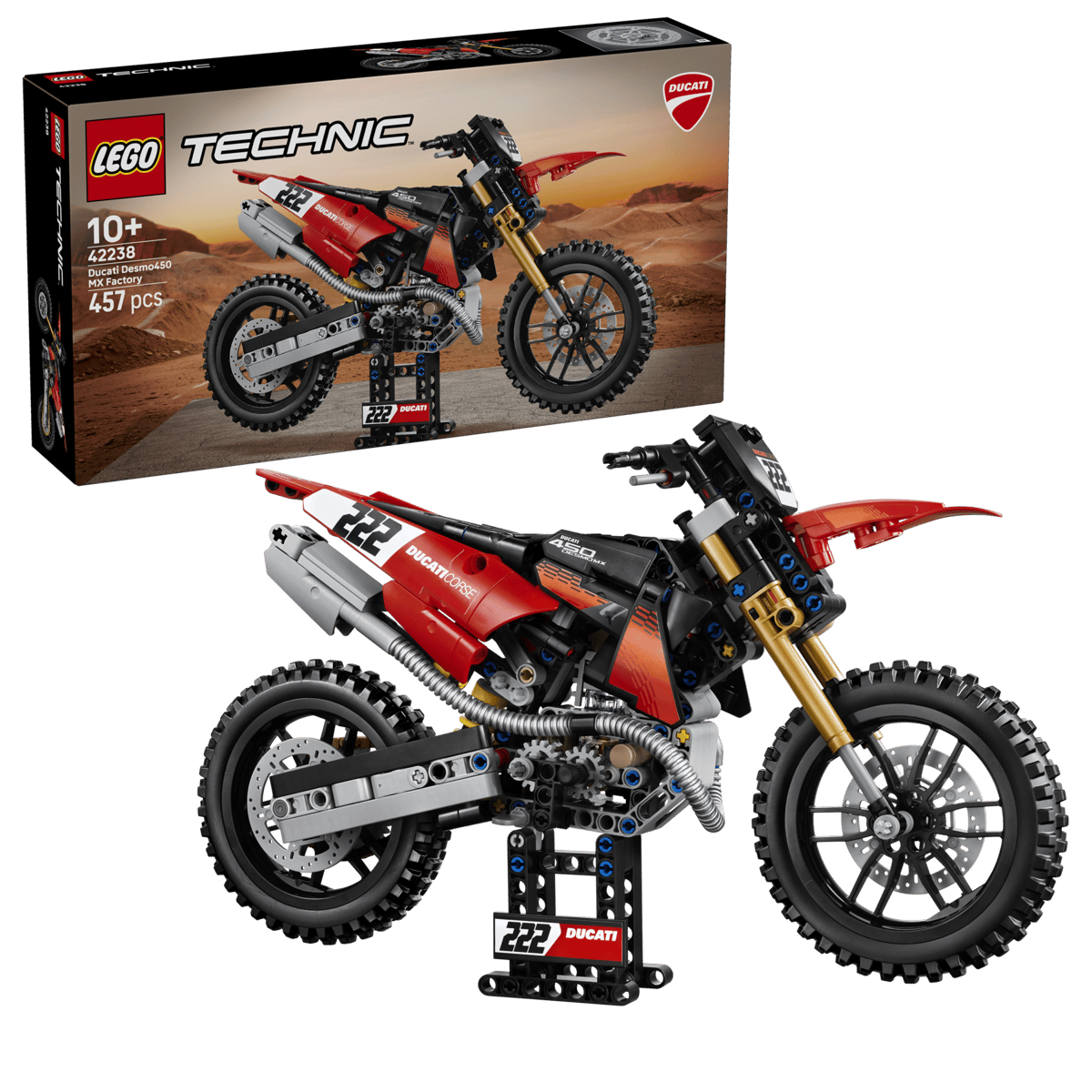 LEGO 42238 Ducati Desmo450 MX Factory 摩托車