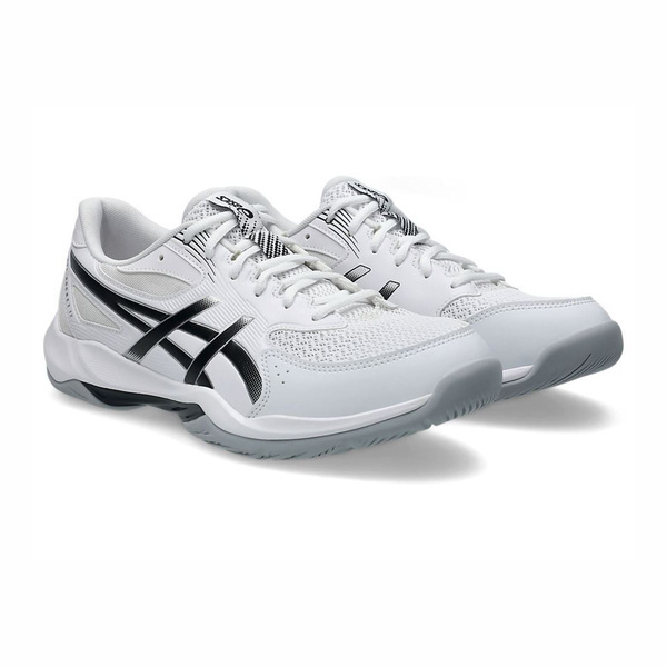 Asics 亞瑟士 Gel-Rocket 12 2E 1073A081-101 男女 排球鞋 寬楦 包覆 回彈 白黑