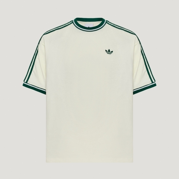 Adidas 愛迪達 Tee Ss KW5690 男 T恤 運動上衣 休閒短袖 純棉 印花 米