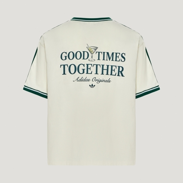 Adidas 愛迪達 Tee Ss KW5690 男 T恤 運動上衣 休閒短袖 純棉 印花 米