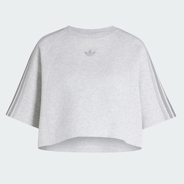 Adidas 愛迪達 Sst 2.0 Boxy Te KX4737 女 T恤 休閒短袖 短版上衣 穿搭 灰