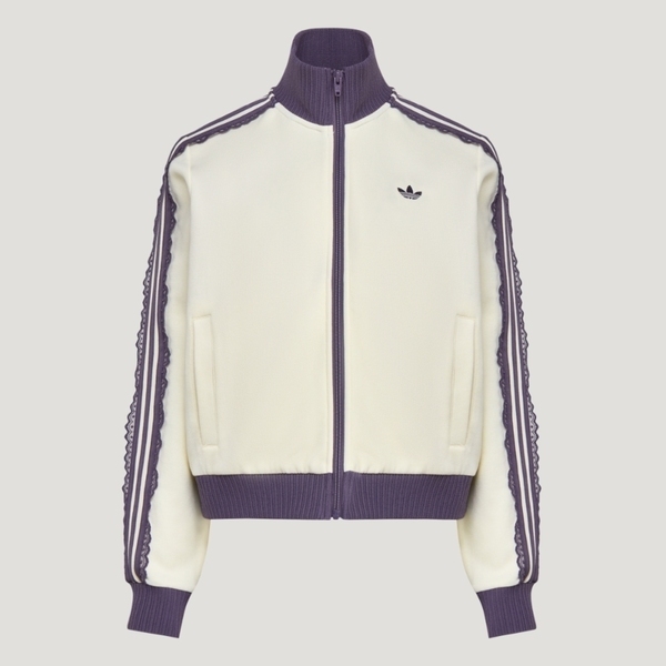Adidas 愛迪達 Knit Track Top LF2334 女 立領外套 運動外套 休閒穿搭 柔軟 經典 米