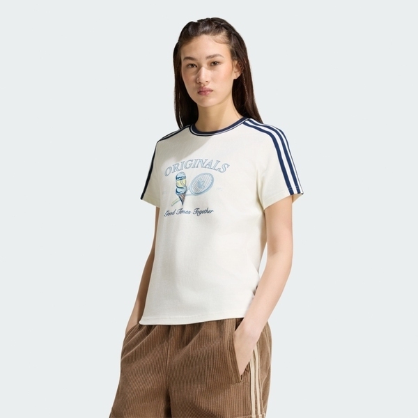 Adidas 愛迪達 Sports Tee Ss W KX6887 女 T恤 運動上衣 休閒短袖 純棉 舒適 米