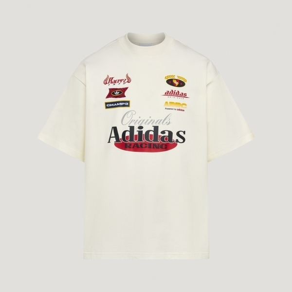 Adidas 愛迪達 Rac Gfx Tee LD6516 男 T恤 運動上衣 休閒短袖 純棉 印花 米白