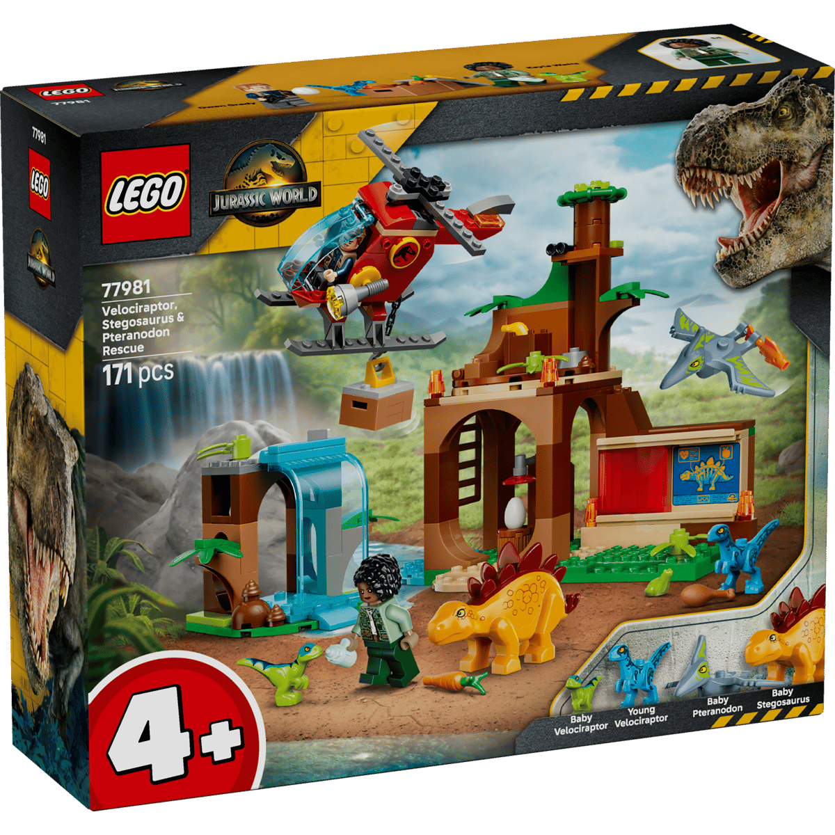 LEGO 77981 迅猛龍、劍龍和無齒翼龍救援