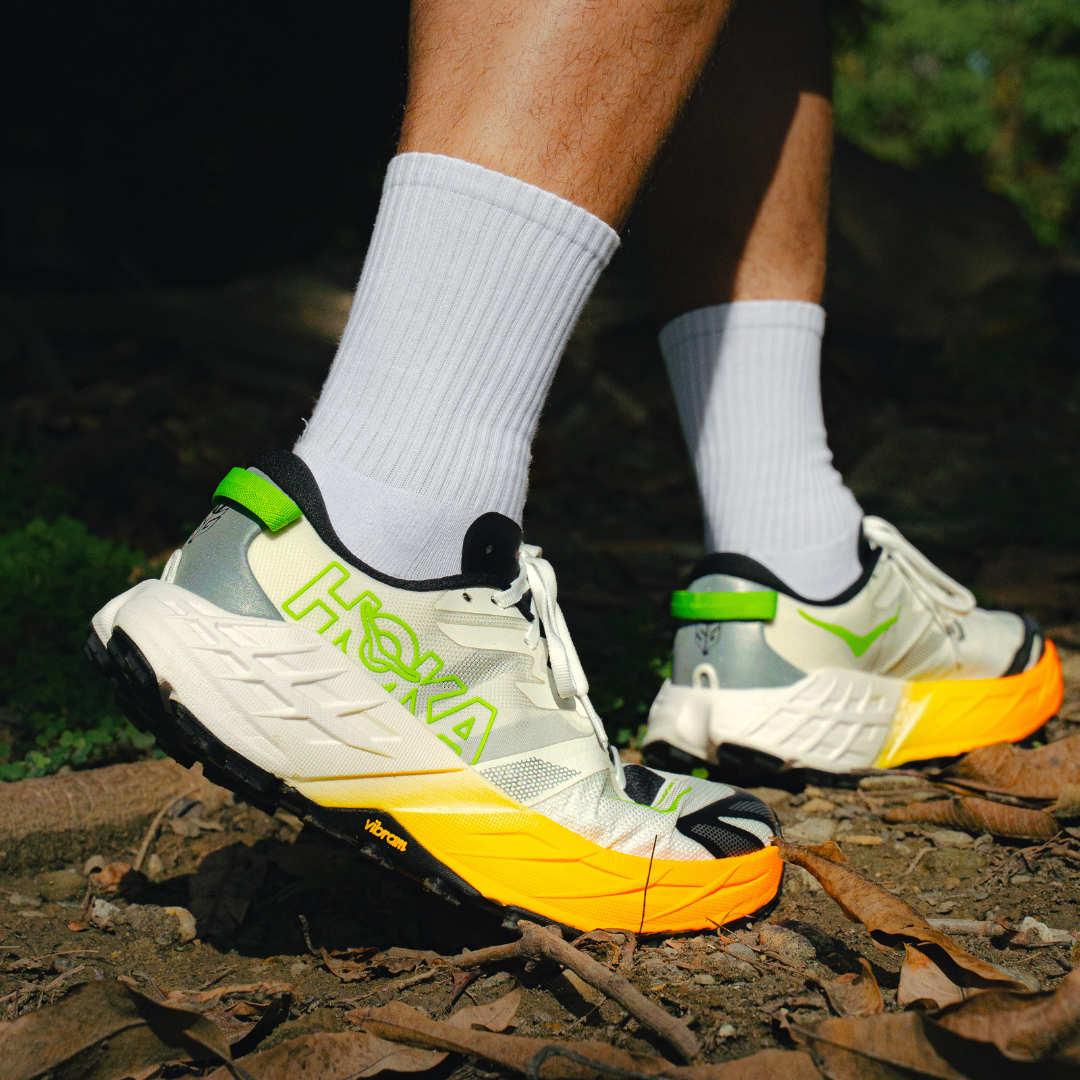 Hoka Speedgoat 7 Wide 1171930-FNTN 男 越野鞋 寬楦 輕量 郊山 野跑 白 橘
