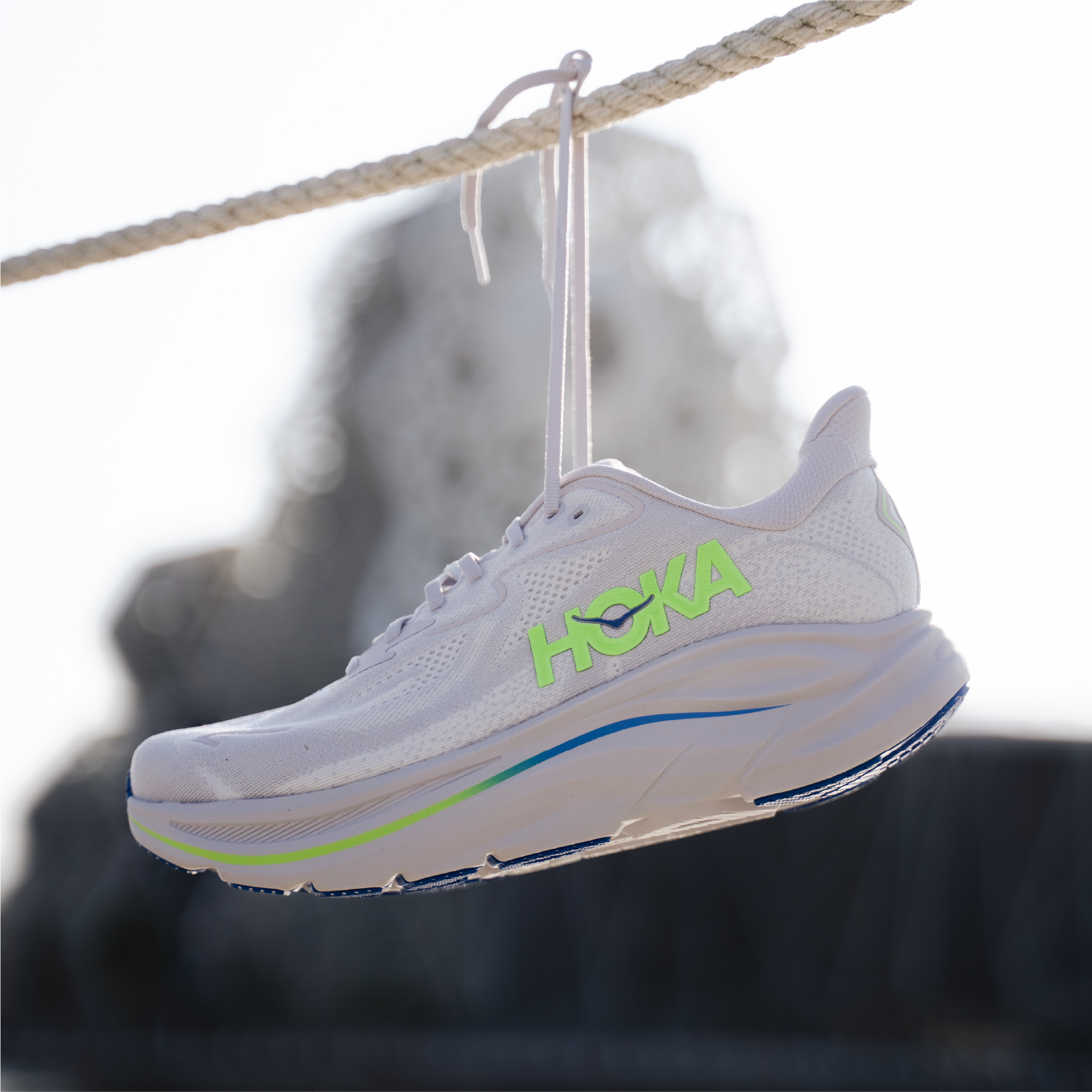 Hoka Clifton 10 Wide 1162032-AYNN 男 慢跑鞋 寬楦 跑鞋 路跑 灰 螢光綠