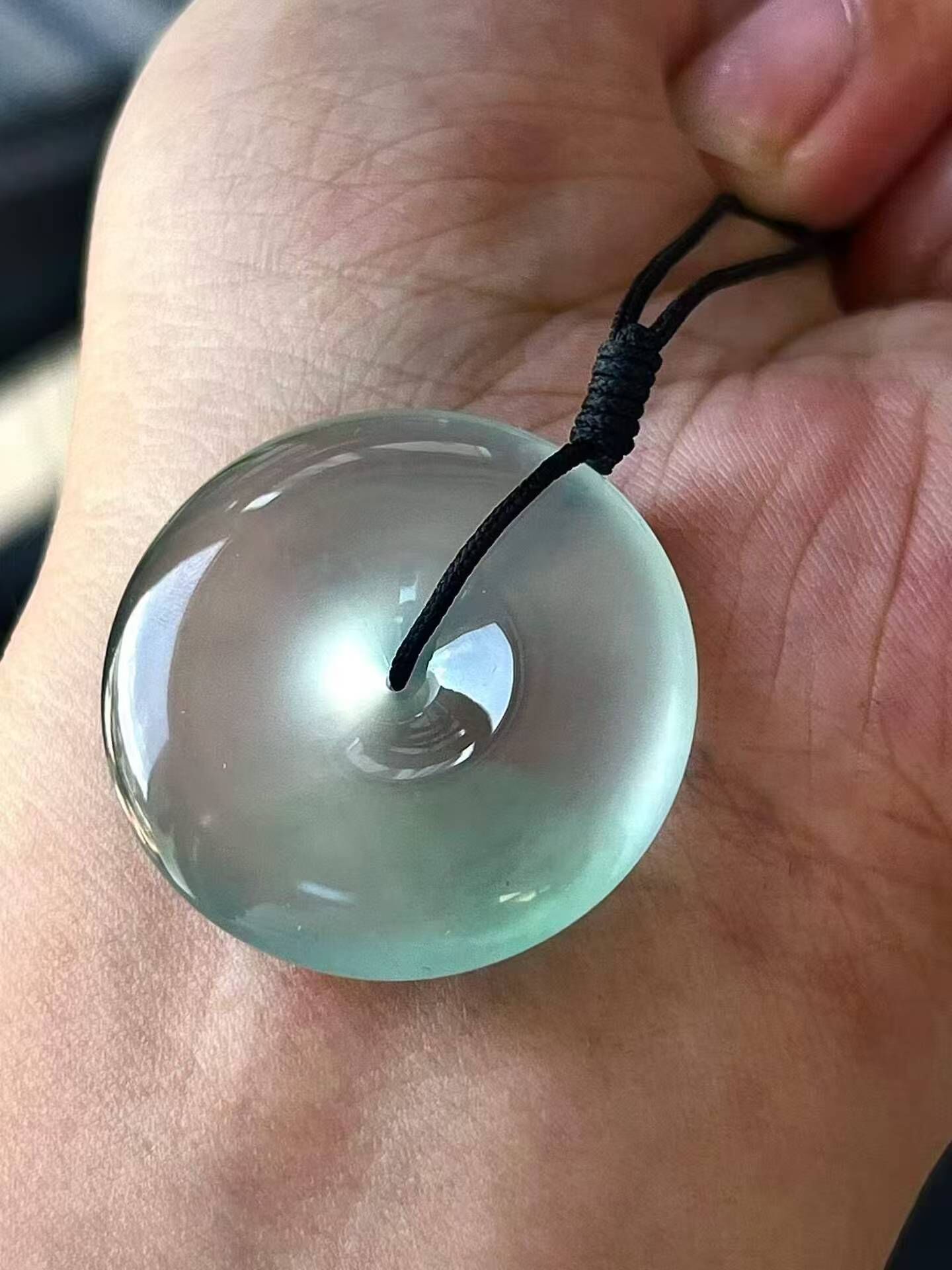 翡翠平安扣 (27.5mm直徑),天然翡翠A玉, 緬甸玉, Jade, Jadeite