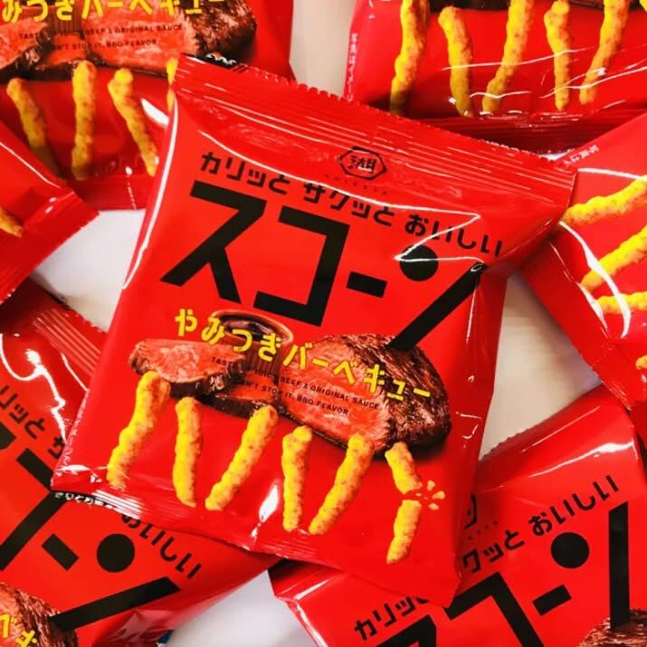 日本 湖池屋 烤肉香玉米脆餅乾串串 4袋入 烤牛肉x日式秘製燒肉醬脆爽零食