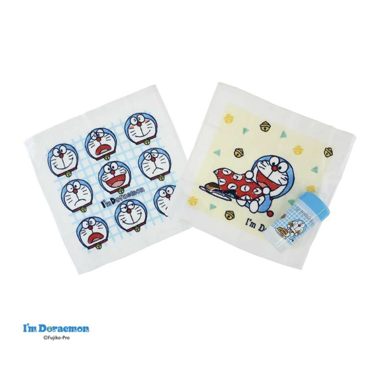 Doraemon 毛巾2枚組連毛巾筒