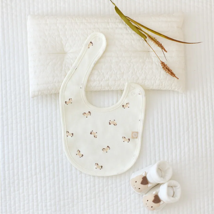 【BABY & I】Korea Seasons Cotton Bib (Boy Horse Pattern)