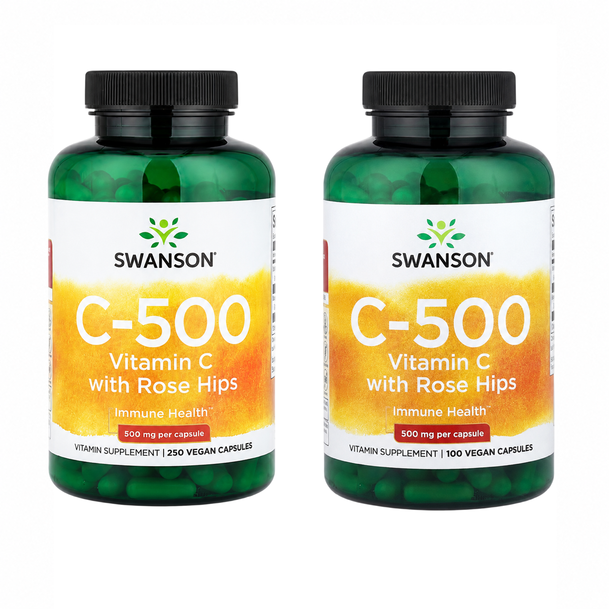 【iHerb】Swanson 斯旺森 玫瑰果維生素C 500mg 100粒 250粒素食