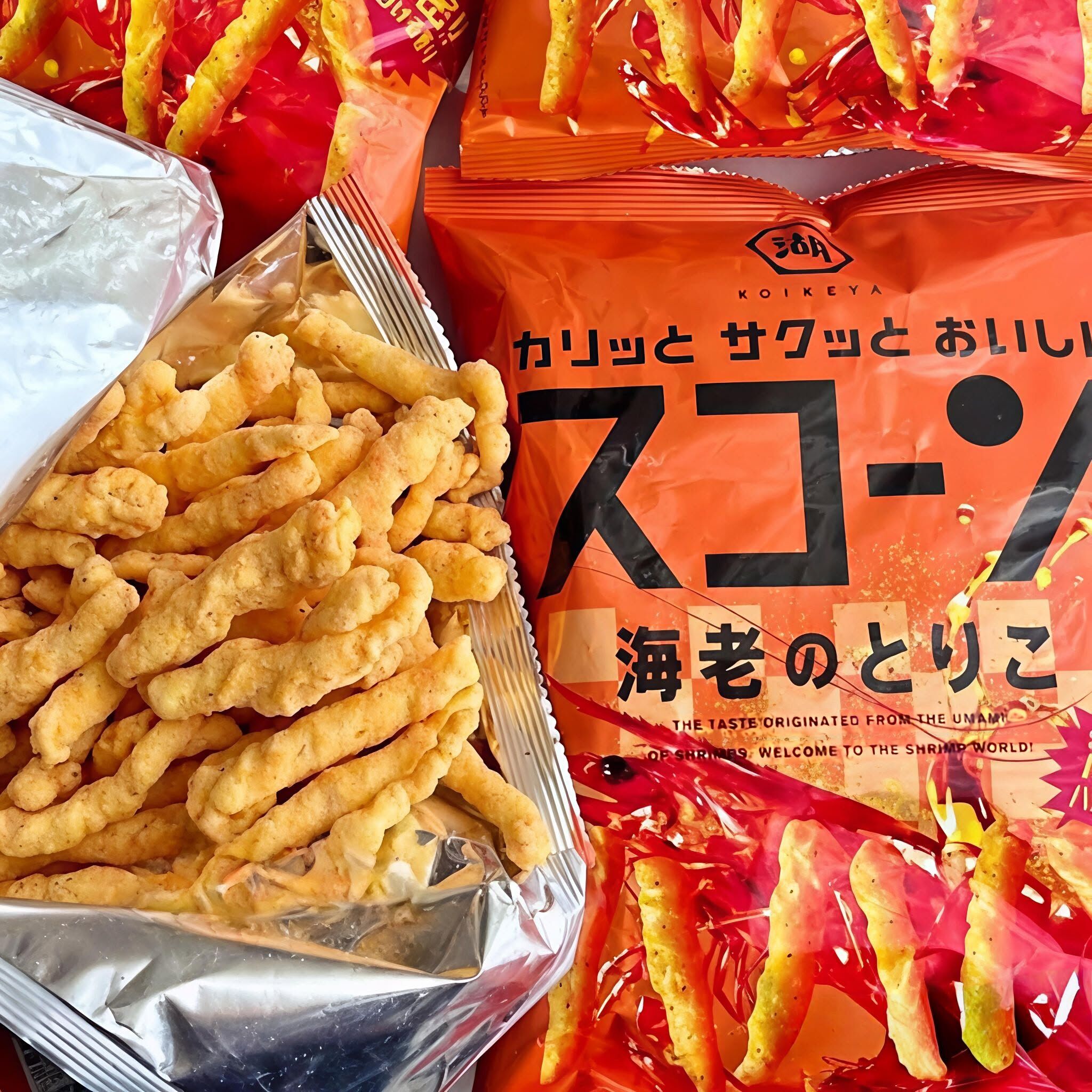 日本 湖池屋 濃郁海老風味玉米脆棒 70g 鮮蝦香氣爆發與極致酥脆下酒零食