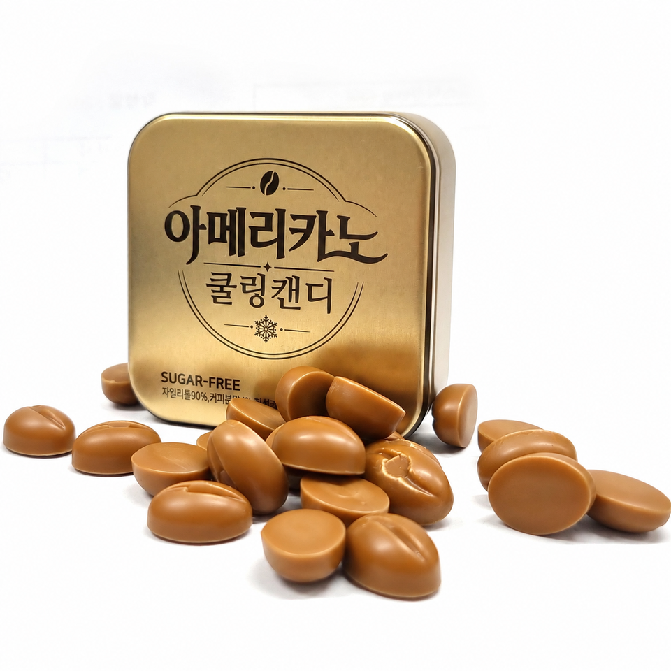 (預購商品) 韓國 emart 涼感木糖醇咖啡糖 32g 美式咖啡(金色)