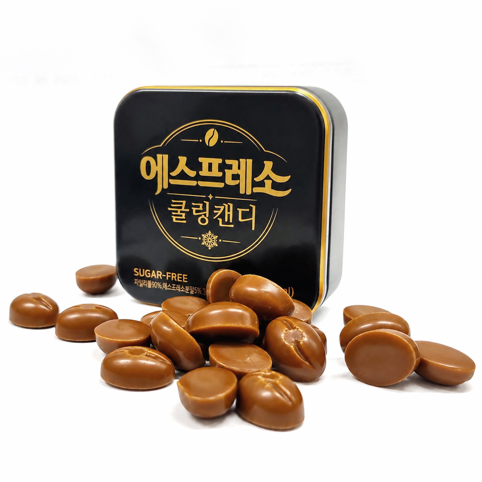 (預購商品) 韓國 emart 涼感木糖醇咖啡糖 32g 義式濃縮(黑色)