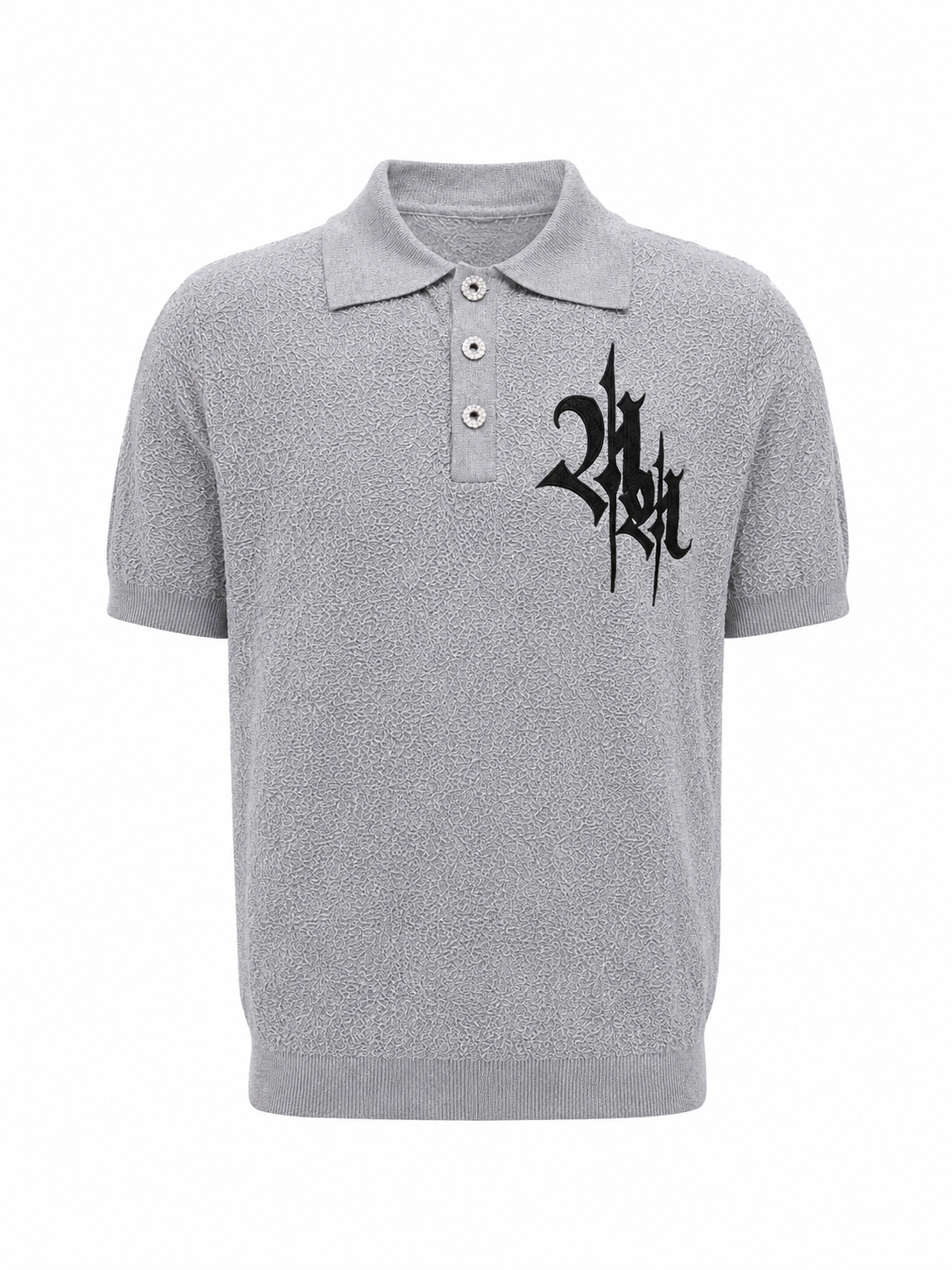 Gilded Crest Knit Polo