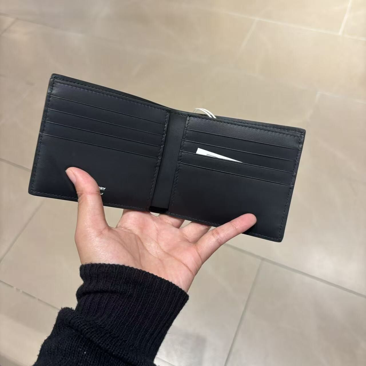 【預購】Burberry S0807200 對摺錢包 (黑色)