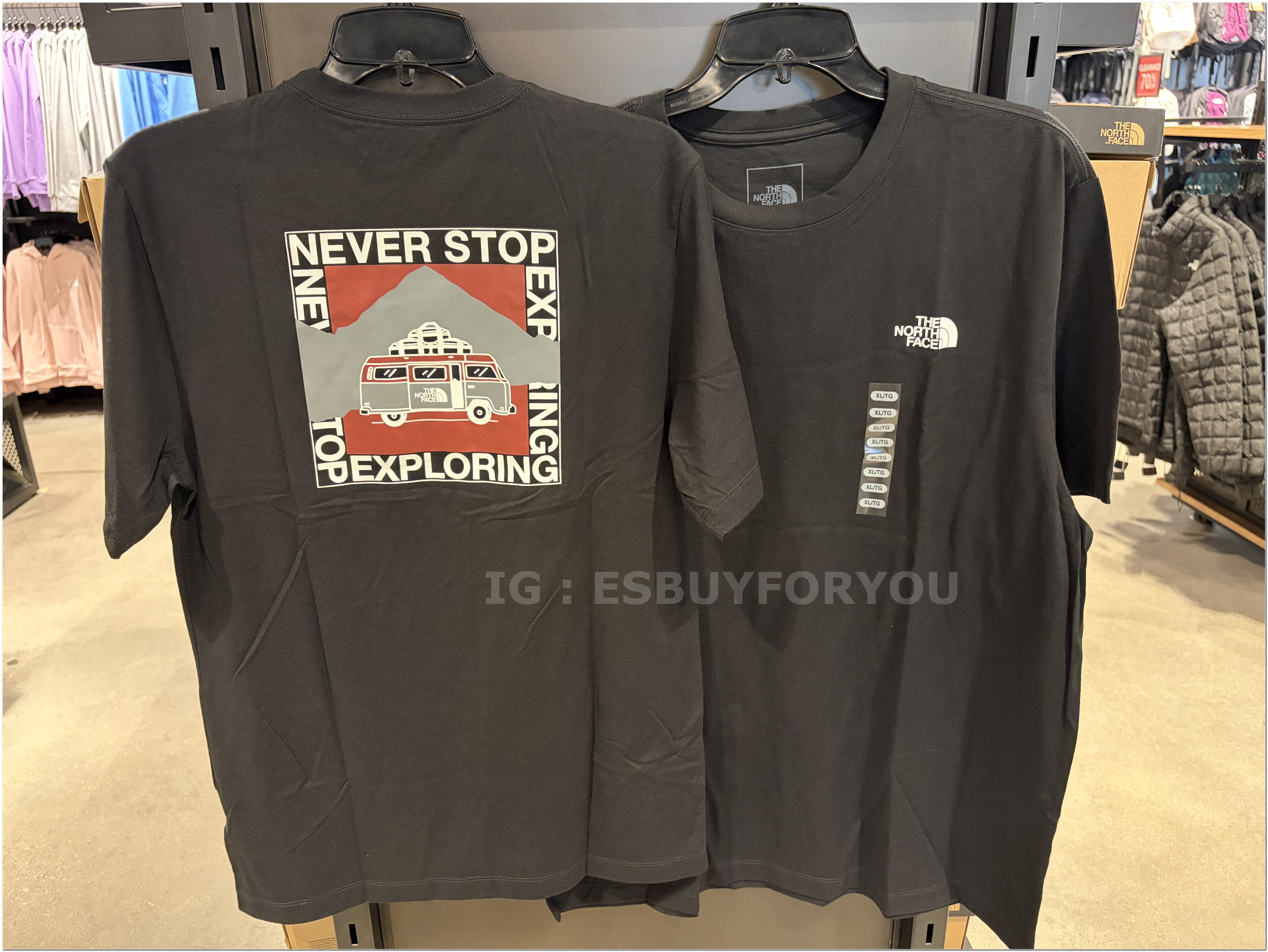 THE NORTH FACE 男大人 正反 露營車圖案 短TEE