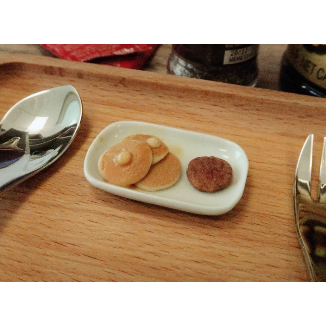 麵粉花微型食物擺設 - 麥當勞熱香餅餐