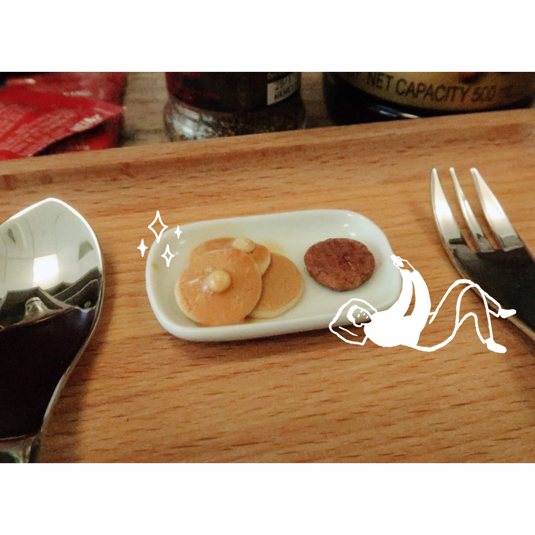 麵粉花微型食物擺設 - 麥當勞熱香餅餐