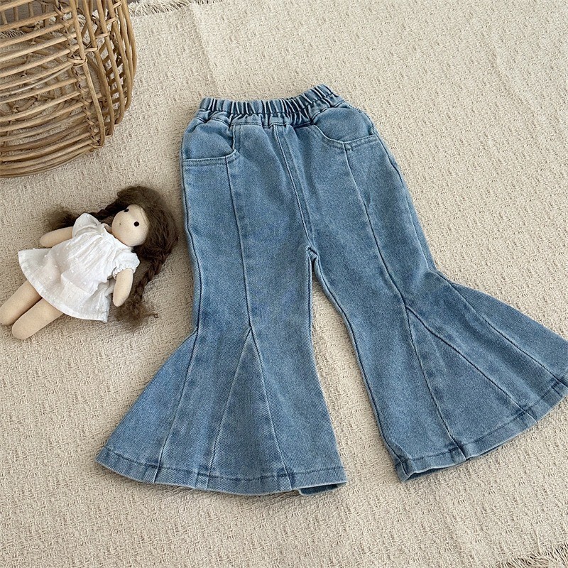 👖 秋裝 ⋆ ꒱ ˚  女寶美人魚尾牛仔喇叭褲 ᝰ