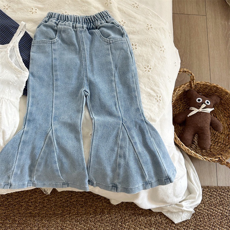 👖 秋裝 ⋆ ꒱ ˚  女寶美人魚尾牛仔喇叭褲 ᝰ