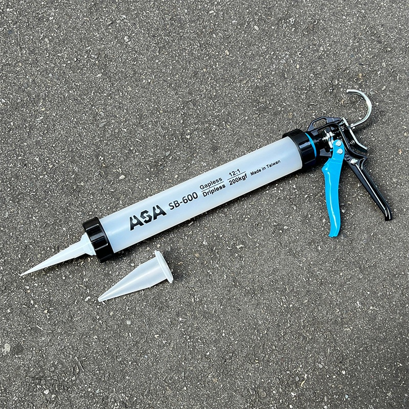 ASA SB-600 無空行程 矽利康槍 不滴膠環保包膠管2用 半透明膠管 200Kg大推力 台灣製造