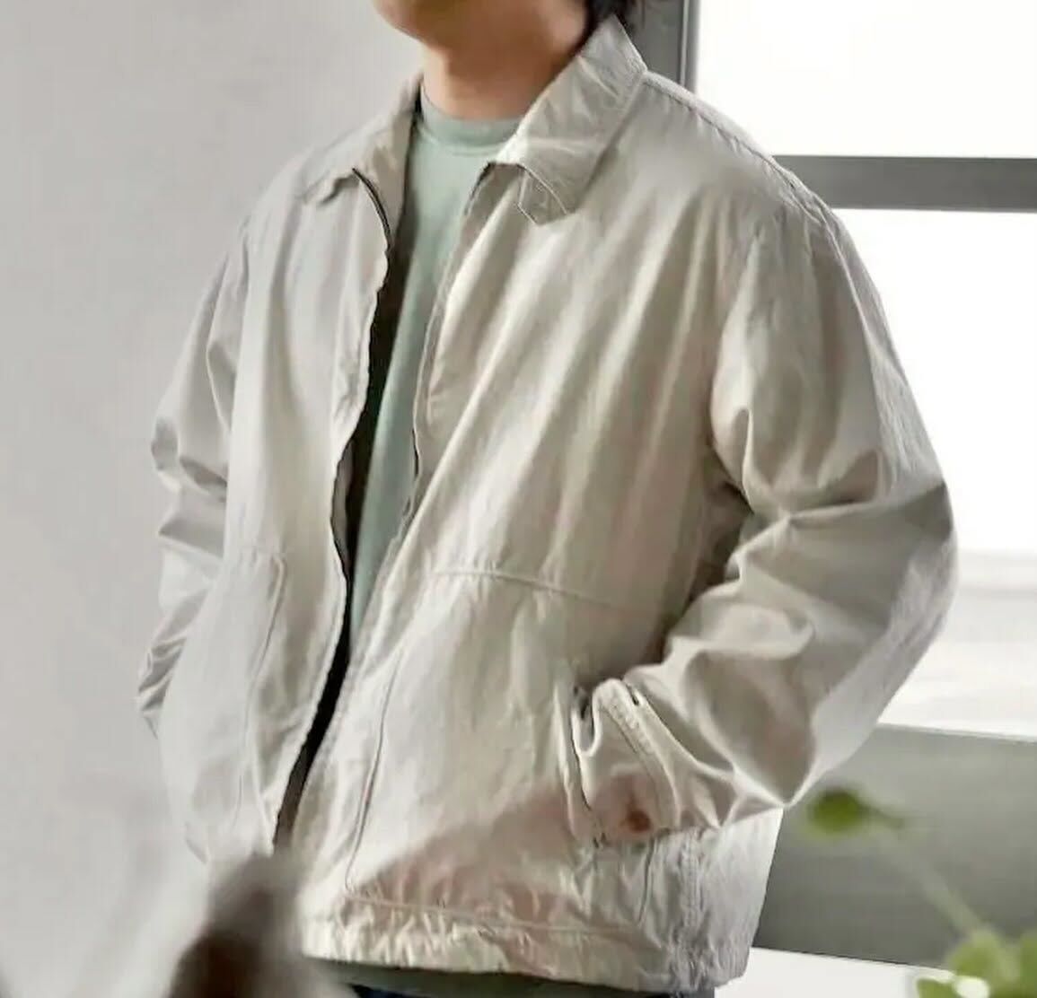 LAST PCS: A.PRESSE 2026 COTTON SILK BACK GABARDINE COACH JACKET (26SAP-01-34) - ECRU PRE ORDER ITEM (預訂中)