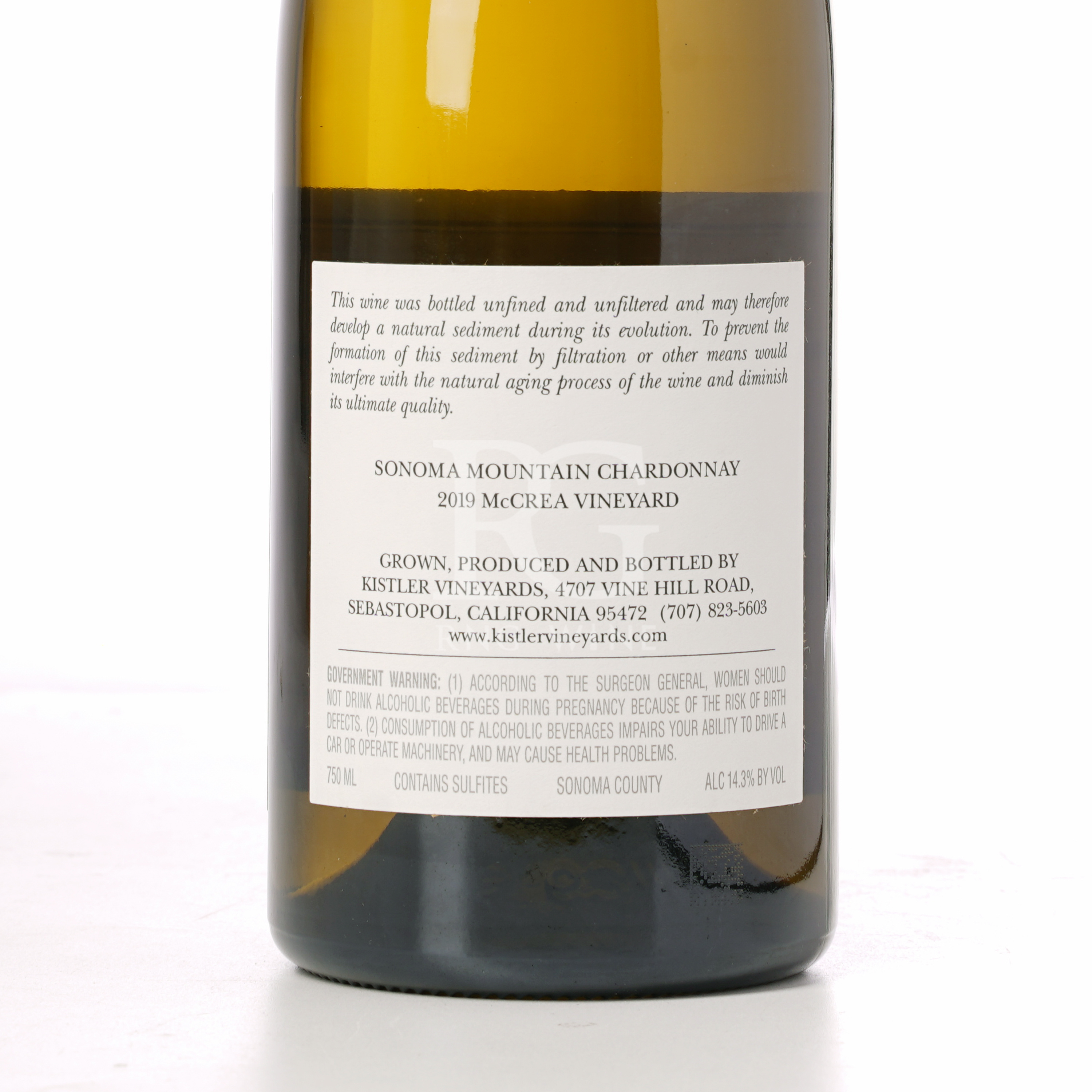 Kistler McCrea Vineyard Chardonnay 2019 (RP96)